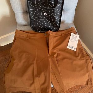 NWT LULU Commission Short Classic Fit 7” Copper Brown Size 36